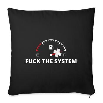 Impression anti-système de la jauge rebelle - Housse de coussin décorative 45 x 45 cm - noir - Devant