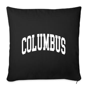 Columbus - Housse de coussin décorative 45 x 45 cm - noir - Devant
