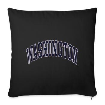 Washington - Housse de coussin décorative 45 x 45 cm - noir - Devant