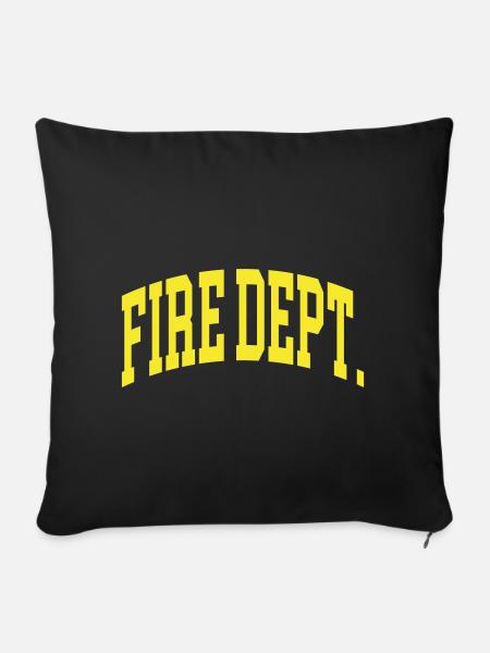 Fire Dept. - Sofakissenbezug 45 x 45 cm - Schwarz