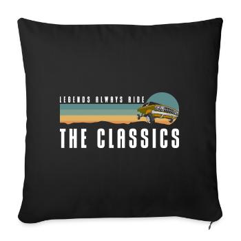 Voiture Voiture Ancienne Voiture Voiture de Sport - Housse de coussin décorative 45 x 45 cm - noir - Devant