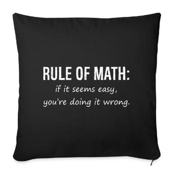 Mathe Shirt Lustig Herren Mathlete Regel der Mathe lustig - Sofakissenbezug 45 x 45 cm - Schwarz - Vorne