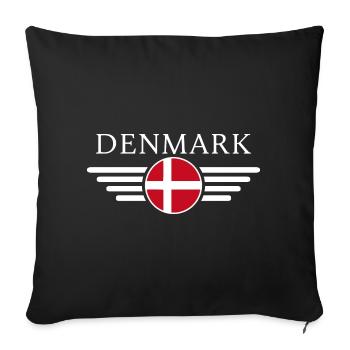 Denmark T-Shirt: Style, Hygge, Coastal Magic - Sofa pillowcase 17,3'' x 17,3'' (45 x 45 cm) - black - Front