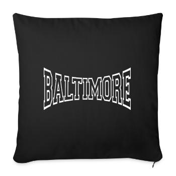 Baltimore - Housse de coussin décorative 45 x 45 cm - noir - Devant