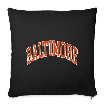 Baltimore - Housse de coussin décorative 45 x 45 cm - noir - Devant