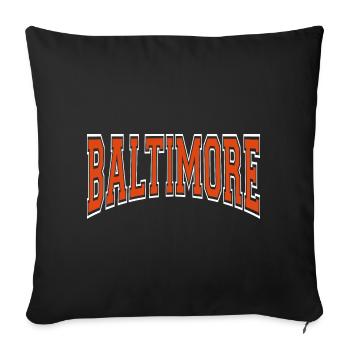 Baltimore - Housse de coussin décorative 45 x 45 cm - noir - Devant
