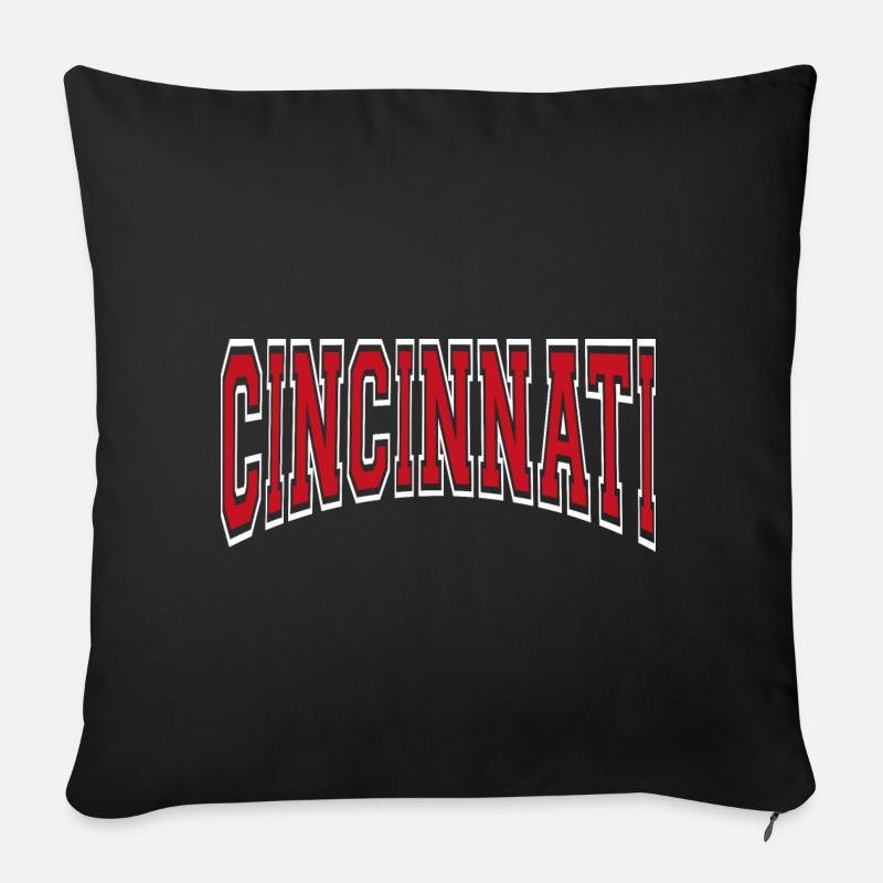 Cincinnati - Housse de coussin décorative 45 x 45 cm - noir