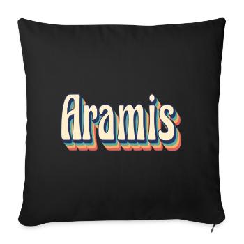 Vintage rétro Aramis T-Shirt T-Shirt idée cadeau - Housse de coussin décorative 45 x 45 cm - noir - Devant