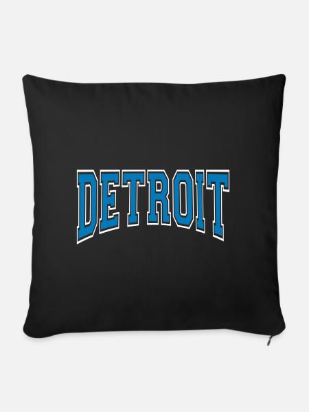 Detroit - Sofakissenbezug 45 x 45 cm - Schwarz
