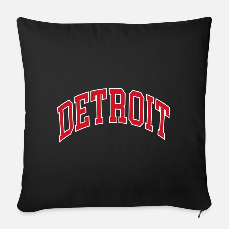Detroit - Sofakissenbezug 45 x 45 cm - Schwarz