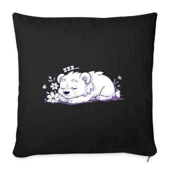 Sleeping Bear - Sticker - Sofa pillowcase 17,3'' x 17,3'' (45 x 45 cm) - black - Front