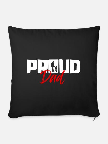 Stolzer Vater - Sofakissenbezug 45 x 45 cm - Schwarz
