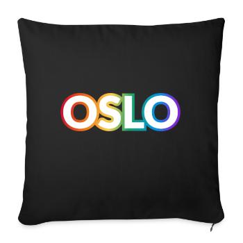 OSLO RAINBOW HAPPY PRIDE - Housse de coussin décorative 45 x 45 cm - noir - Devant