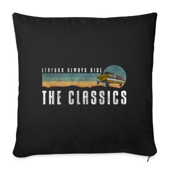 Car Classic Engine Legend - Sofa pillowcase 17,3'' x 17,3'' (45 x 45 cm) - black - Front