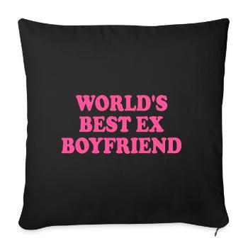 world's best ex boyfriend - Housse de coussin décorative 45 x 45 cm - noir - Devant