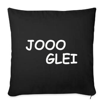 JOOO GLEI - Sofa pillowcase 17,3'' x 17,3'' (45 x 45 cm) - black - Front