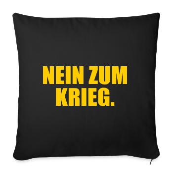 Non à la guerre - Housse de coussin décorative 45 x 45 cm - noir - Devant
