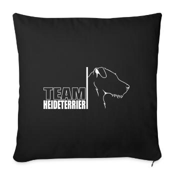 TEAM Heather Terrier Dog Dog Wilsigns - Sofa pillowcase 17,3'' x 17,3'' (45 x 45 cm) - black - Front