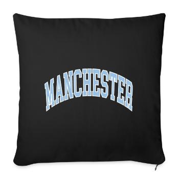 Manchester - Housse de coussin décorative 45 x 45 cm - noir - Devant
