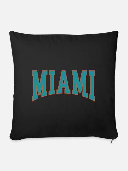 Miami - Sofakissenbezug 45 x 45 cm - Schwarz