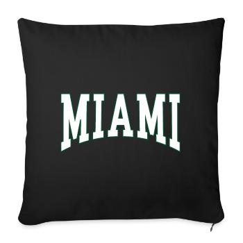 Miami - Sofakissenbezug 45 x 45 cm - Schwarz - Vorne