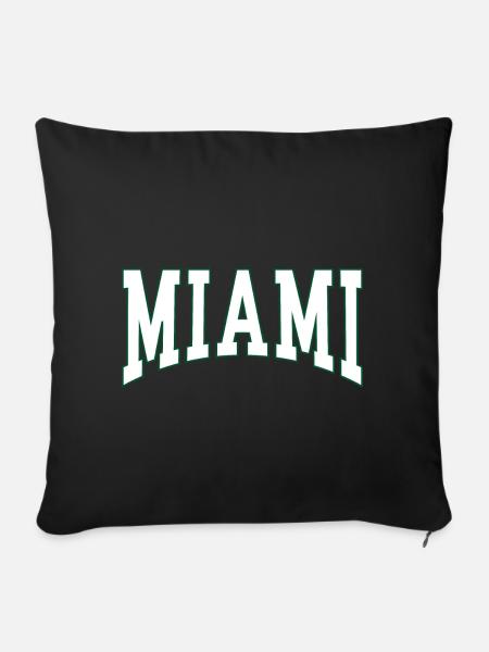 Miami - Sofakissenbezug 45 x 45 cm - Schwarz