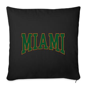 Miami - Sofakissenbezug 45 x 45 cm - Schwarz - Vorne