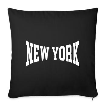 New York - Sofa pillowcase 17,3'' x 17,3'' (45 x 45 cm) - black - Front