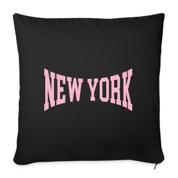 New York - Sofa pillowcase 17,3'' x 17,3'' (45 x 45 cm) - black - Front