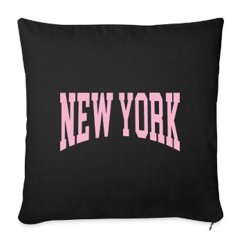 New York - Sofa pillowcase 17,3'' x 17,3'' (45 x 45 cm) - black - Front