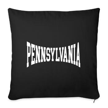 Pennsylvania - Sofa pillowcase 17,3'' x 17,3'' (45 x 45 cm) - black - Front
