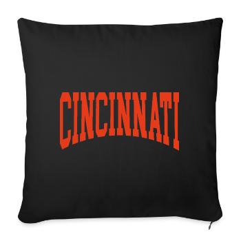 Cincinnati - Sofa pillowcase 17,3'' x 17,3'' (45 x 45 cm) - black - Front