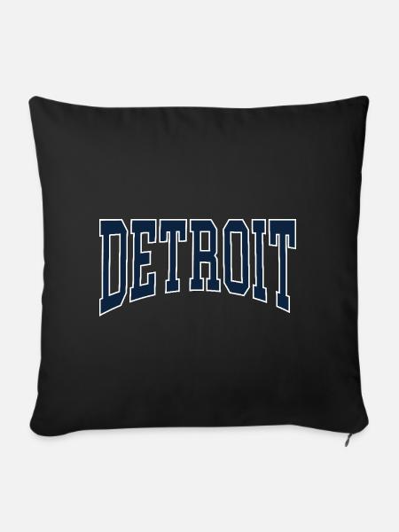 Detroit - Sofakissenbezug 45 x 45 cm - Schwarz