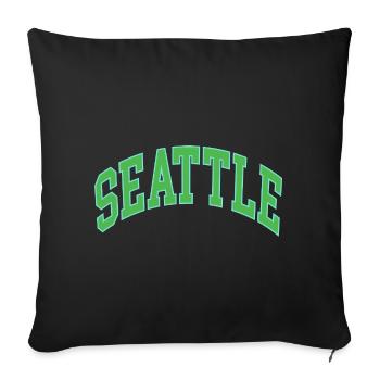 Seattle - Sofa pillowcase 17,3'' x 17,3'' (45 x 45 cm) - black - Front