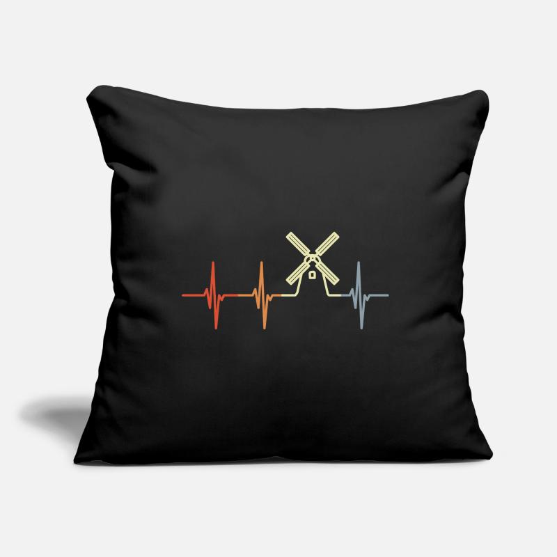 Windmill Cardiogram Sofa pillowcase 17,3'' x 17,3'' (45 x 45 cm)