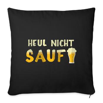 Amateurs de bière Dicton de bière Buveurs de bière Alcool - Housse de coussin décorative 45 x 45 cm - noir - Devant