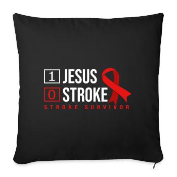 Stroke Stroke - Housse de coussin décorative 45 x 45 cm - noir - Devant
