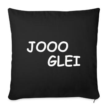 JOOO GLEI - Housse de coussin décorative 45 x 45 cm - noir - Devant