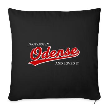 I Got Lost In Odense And Loved It - Denmark Travel - Sofa pillowcase 17,3'' x 17,3'' (45 x 45 cm) - black - Front