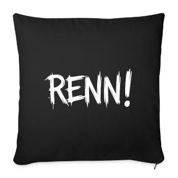 Run! (Running, running, jogging, runner) - Sofa pillowcase 17,3'' x 17,3'' (45 x 45 cm) - black - Front