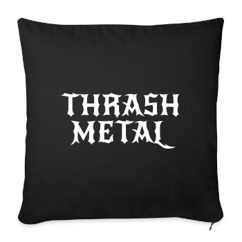 Emblème du logo Thrash Metal - Housse de coussin décorative 45 x 45 cm - noir - Devant
