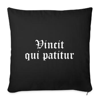 Vincit qui patitur - Sofa pillowcase 17,3'' x 17,3'' (45 x 45 cm) - black - Front
