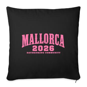 Communauté de daydrinking de Malle 2026 - Housse de coussin décorative 45 x 45 cm - noir - Devant