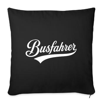 Occupation Bus Driver Text Design - Sofa pillowcase 17,3'' x 17,3'' (45 x 45 cm) - black - Front