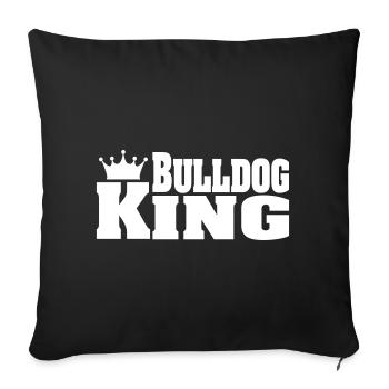 BULLDOG KING bouledogue anglais bouledogue anglais - Housse de coussin décorative 45 x 45 cm - noir - Devant