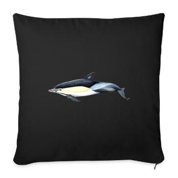 Common dolphin - Common dolphin - Common dolphin - Sofa pillowcase 17,3'' x 17,3'' (45 x 45 cm) - black - Front
