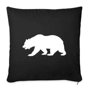 Bear Bear Nature Wilderness Mother Nature Life Hiking - Sofa pillowcase 17,3'' x 17,3'' (45 x 45 cm) - black - Front