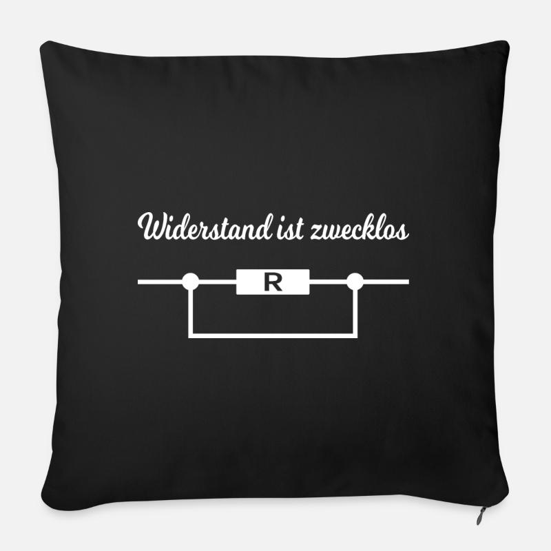 Widerstand ist zwecklos Schaltkreis - Sofakissenbezug 45 x 45 cm - Schwarz