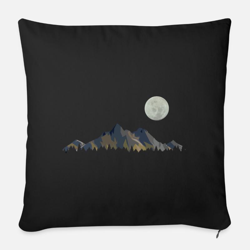 ASTRONOMIE: Lune - Housse de coussin décorative 45 x 45 cm - noir