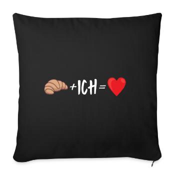 Croissant - Plus Ich - Sofakissenbezug 45 x 45 cm - Schwarz - Vorne